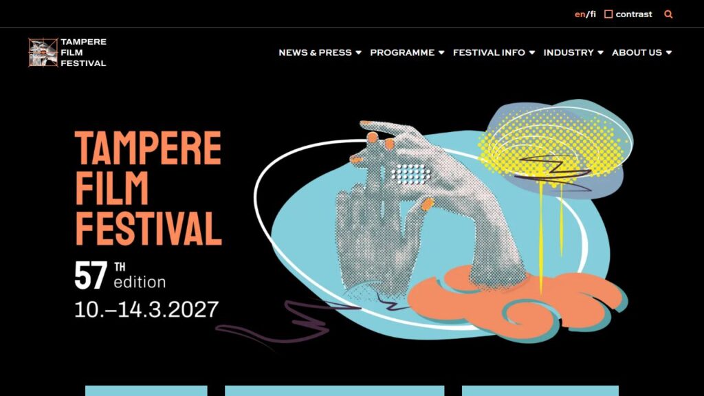 タンペレ映画祭 公式サイトのトップページ